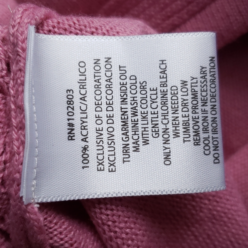 Nappa Valley 2 in One Long Sleeve Sweater Pink Blossom Petite Medium NWT - Picture 15 of 16